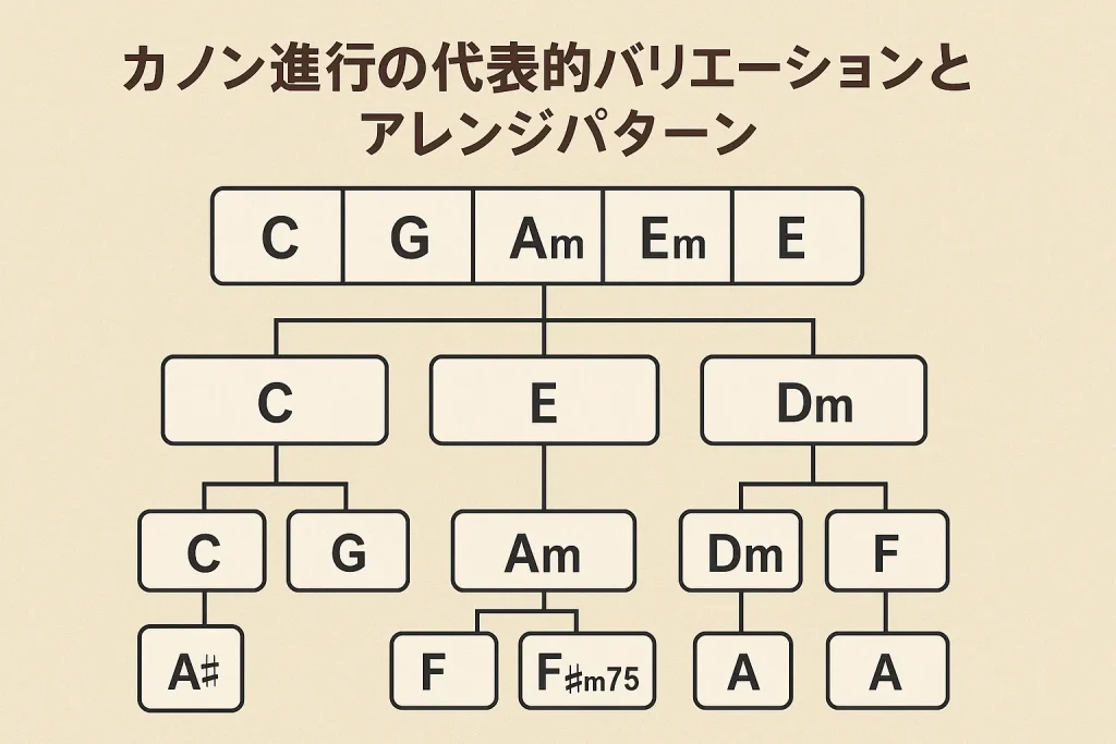 カノン進行の代表的バリエーションとアレンジパターン